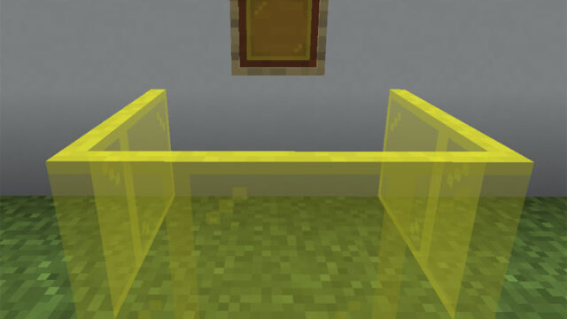 【マイクラ(JE)】黄色の色付きガラス板の入手方法と使い道を解説（あかまつんのマインクラフト）