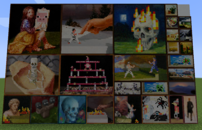 マイクラ Je 絵画の入手方法と使い道を解説 あかまつんのマインクラフト あかまつんのマインクラフト
