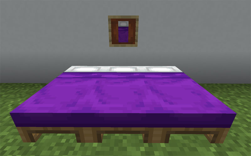 【マイクラ(JE)】紫色のベットの入手方法と３つの使い道を解説（あかまつんのマインクラフト）