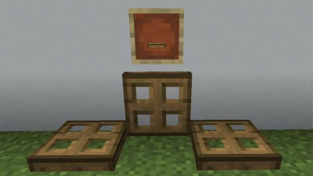 マイクラ Je オークのトラップドアの入手方法と使い道を解説 あかまつんのマインクラフト あかまつんのマインクラフト