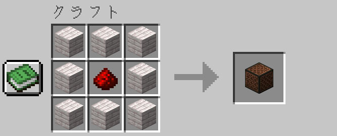 音符ブロックにクラフトする